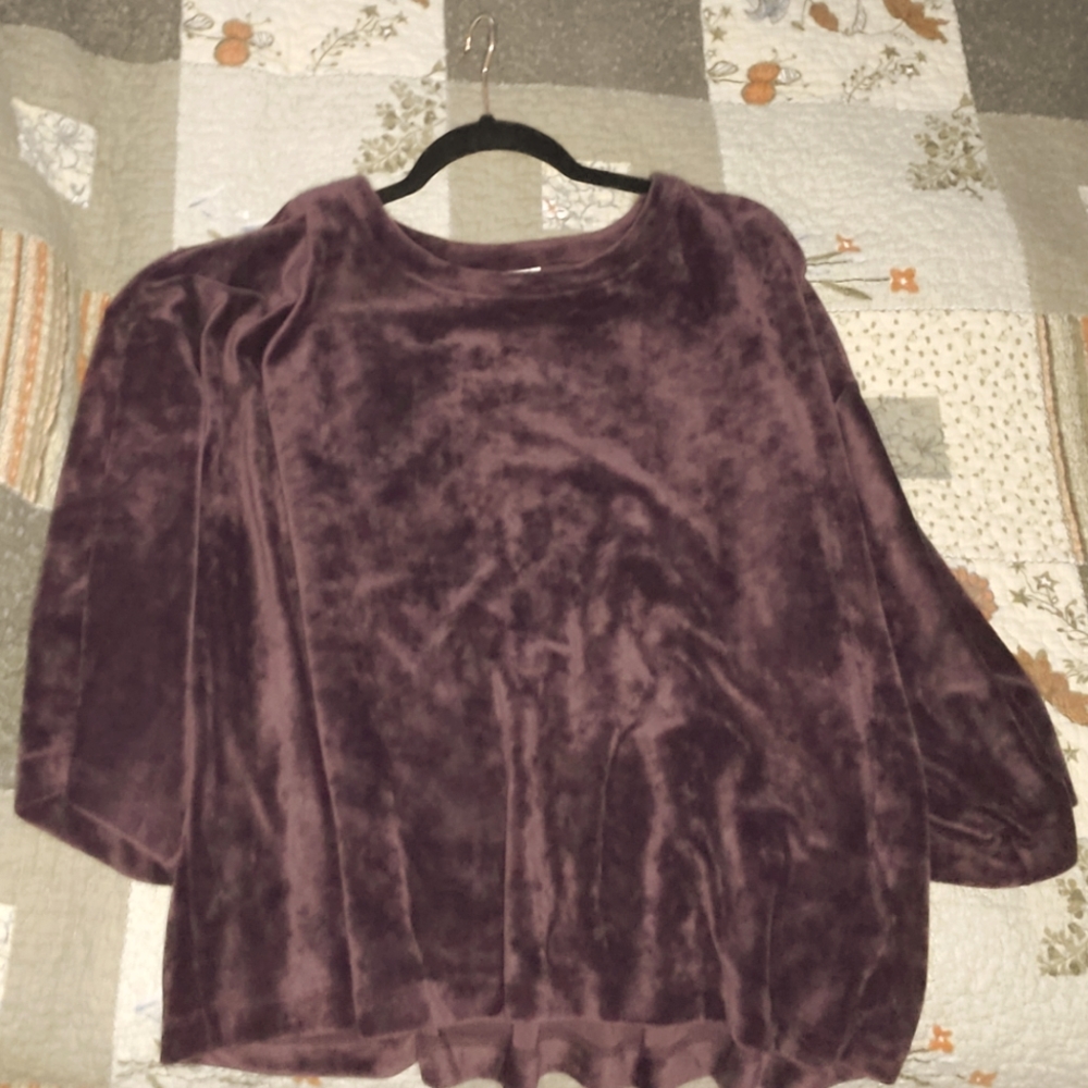 J jill velour tunic soft and cozy warm